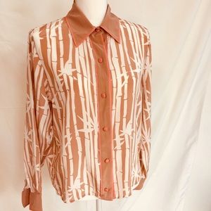 Bob Mackie Vintage Blouse Size S 100% Silk